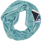 Fish Bone Print Pocket Scarf