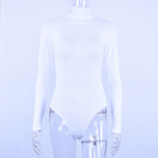 Autumn New Sexy Solid Color Long Sleeve Bodysuit Top