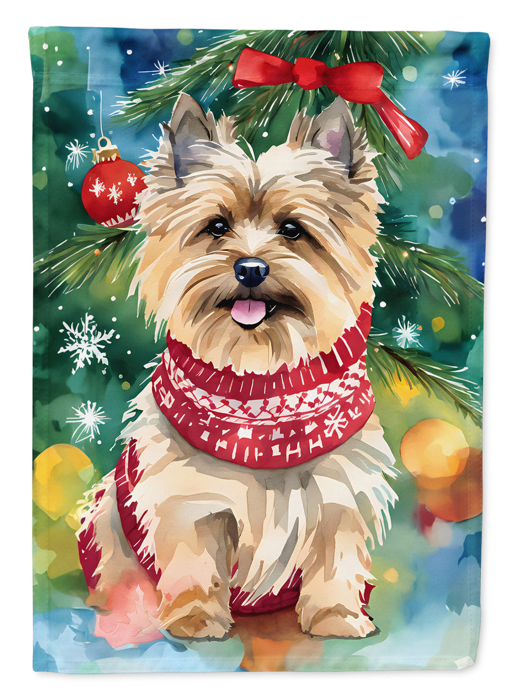 Cairn Terrier Christmas Garden Flag