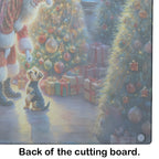 Australian Terrier and Santa Claus Glass Cutting Board