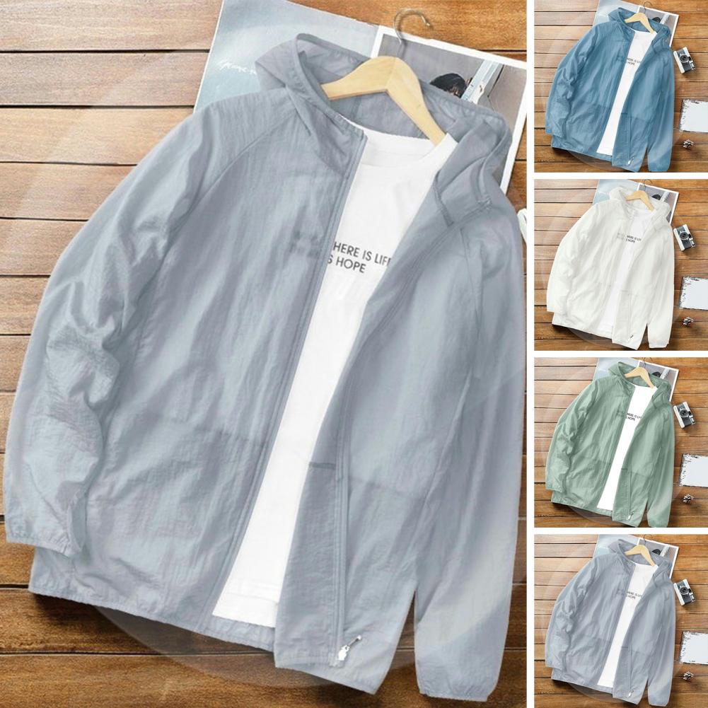 Water Resistant Hooded Sun Jacket for Summer Fishing