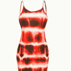 Women's Halter Tie-Dye Dress for Festivals and Dating