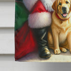 Labrador Retriever and Santa Claus House Flag