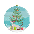 Colorpoint Shorthair Cat Christmas Ceramic Ornament