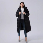 Women's Quilted Plaid Hooded Coat
