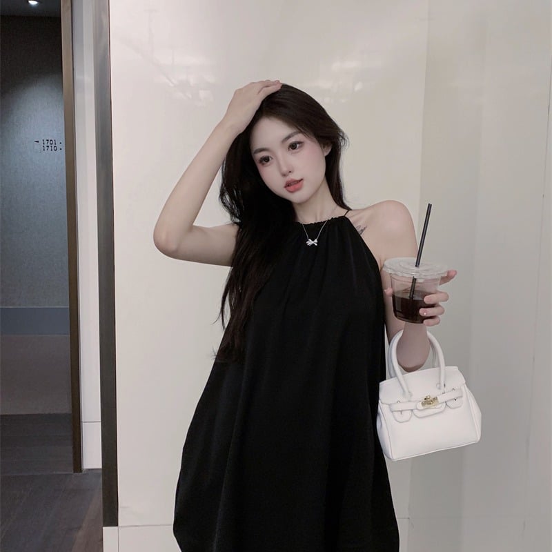 Halter Neck Suspender Dress for Women's Fashion