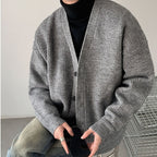 Men's Solid Color Knitted Commute Jacket