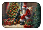 Gordon Setter and Santa Claus Dish Drying Mat