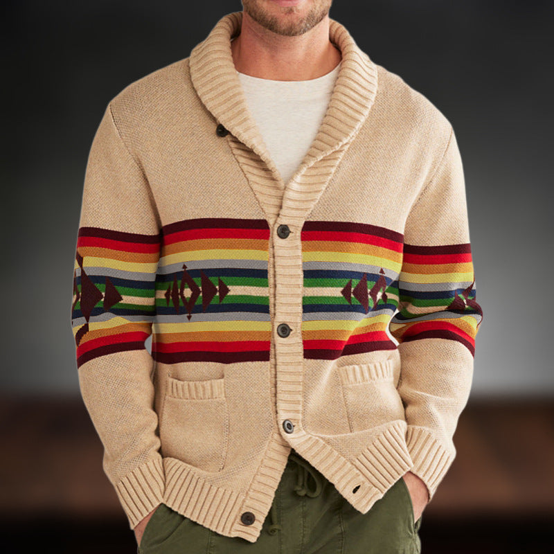Lapel Thick Cardigan Woolen Coat