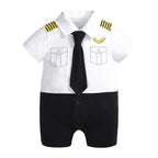 Gentleman Baby Bodysuit Summer Romper for Infants