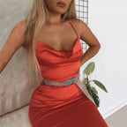 Fashionable Off-Shoulder Backless Dress with Straps
