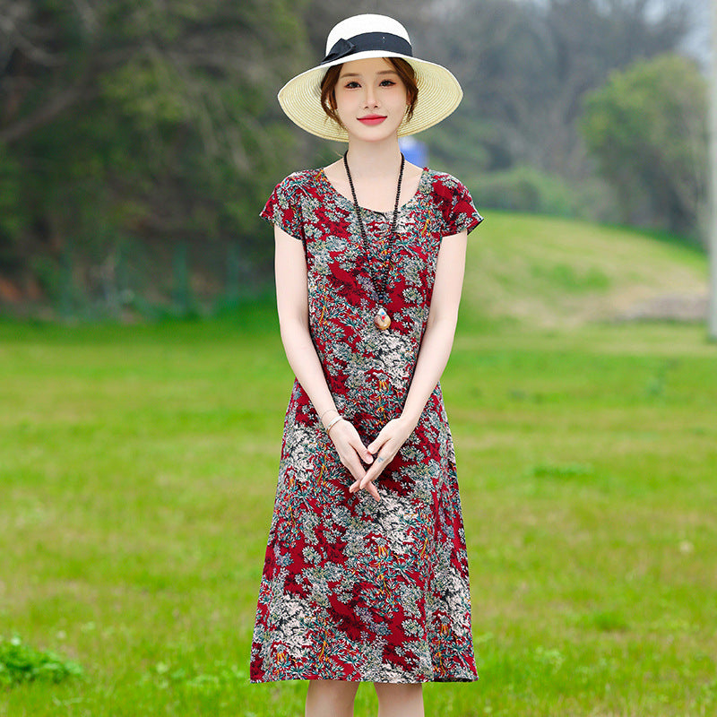 2024 Women's Summer Cotton Nightgown Dress (Plus Size)