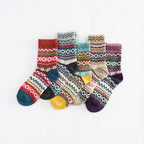 Thick Wool Socks with Needle and Thread Design