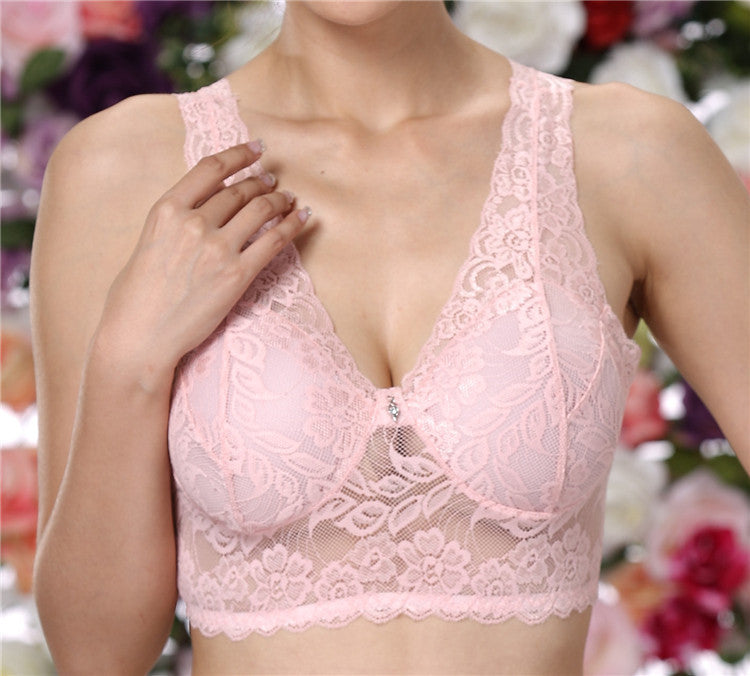 Lace Bralette Yoga Sports Bra with Back Design