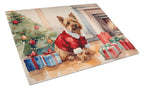 Norwich Terrier Cozy Christmas Glass Cutting Board