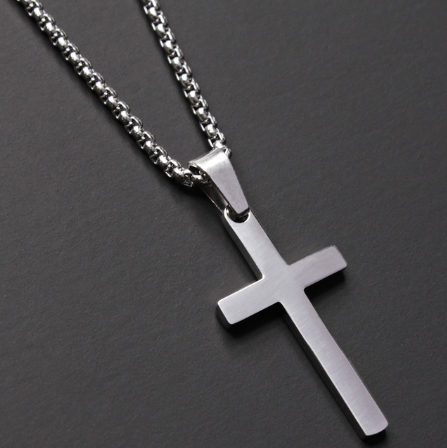 Minimalist Gold Cross Pendant Necklace for Men | Christian Jewelry