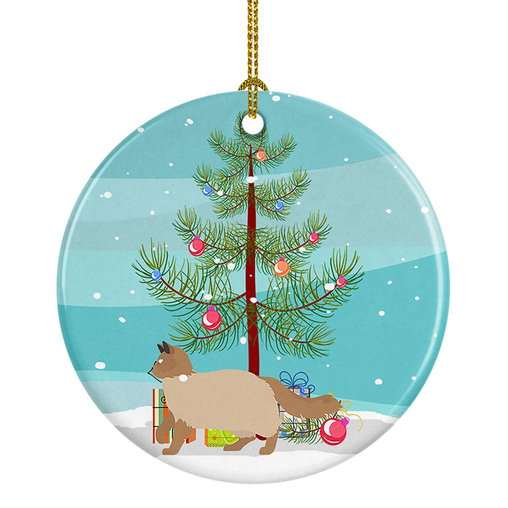Ragdoll Cat Christmas Ceramic Ornament