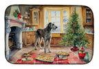 Irish Wolfhound Christmas Cookies Dish Drying Mat