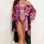 2024 Fashion Print Bikini Swimsuit with Cover-Up Set