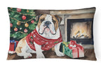 English Bulldog Christmas Throw Pillow