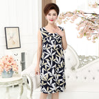 Summer Cotton Dress for Seniors - Plus Size Nightgown
