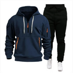 Men's Hooded Sweatshirt with Multi-Pocket Design | Streetwear