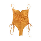 2022 Women's Drawstring One-Piece Swimsuit in Six Colors