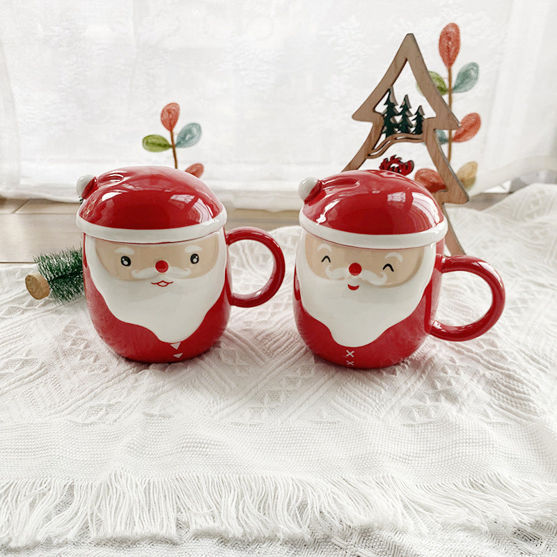 Cute Cartoon Christmas Ceramic Mug for Students