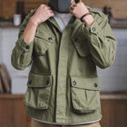 Retro Heavy Men's Cotton Washed Workwear Jacket