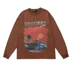 Vintage Washed Printed Sweater