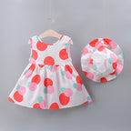 Polka Dot Bow Sleeveless Dress - Country Style Design