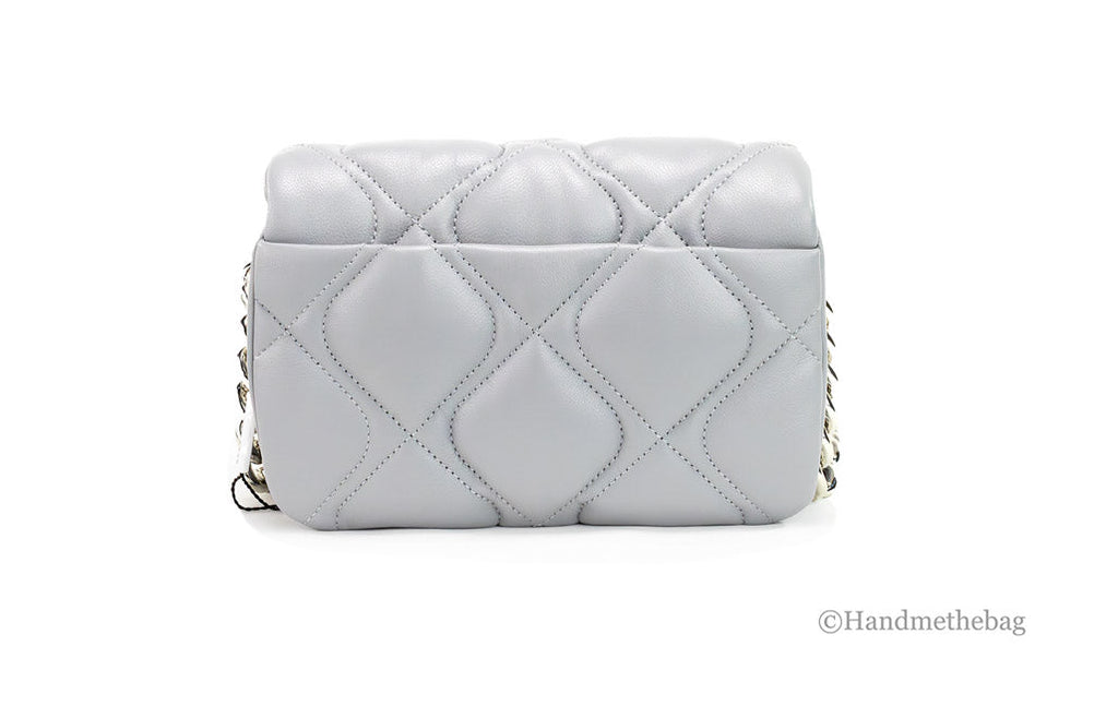 Marc Jacobs Small Rock Grey Quilted Leather Crossbody Bag
