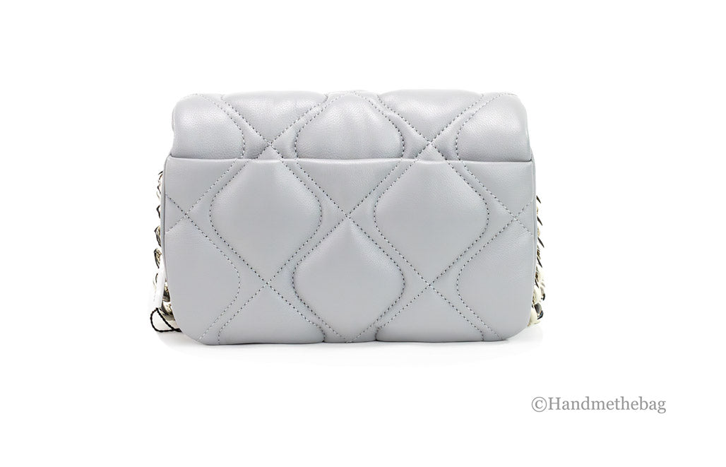 Marc Jacobs Small Rock Grey Quilted Leather Crossbody Bag