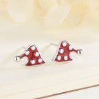 Silver Christmas Hat Earrings for Women
