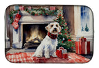 Sealyham Terrier Cozy Christmas Dish Drying Mat
