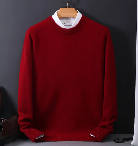 Men's Oversized Knit Round Neck Sweater