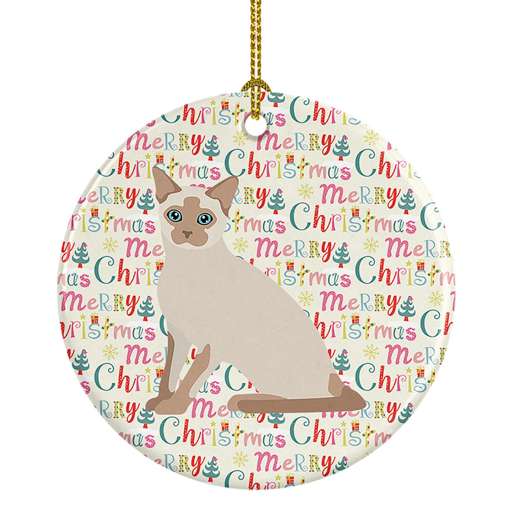 Tonkinese Cat Christmas Ceramic Ornament
