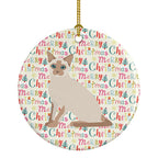Tonkinese Cat Christmas Ceramic Ornament