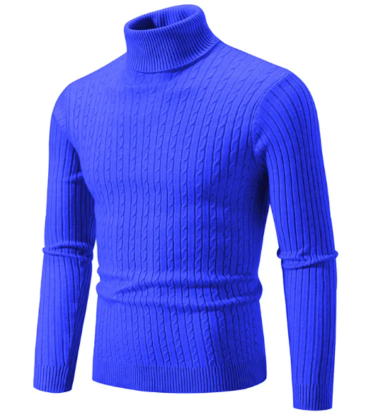 Men's High Collar Pullover Sweater | Streetwear