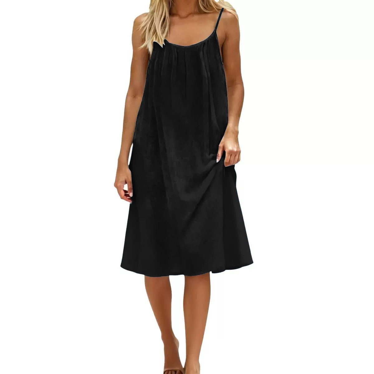 Women's Spaghetti Strap Backless Bodycon Dress