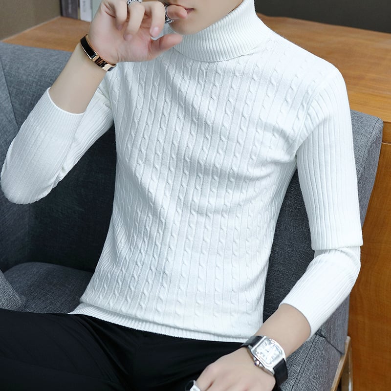 Slim-fit High Neck Sweater for Men