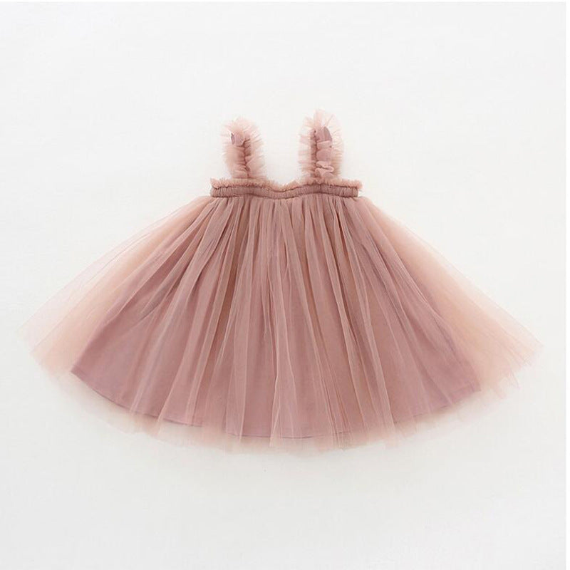 Children's Princess Tutu Mesh Sling Dress
