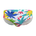 UXH Colorful Maple Leaf Print Triangle Swimwear