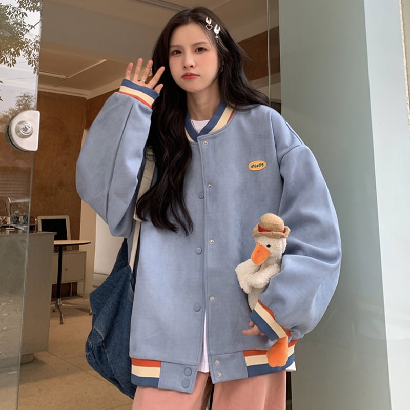 Casual Thin Retro Jacket for Girls in Spring & Autumn