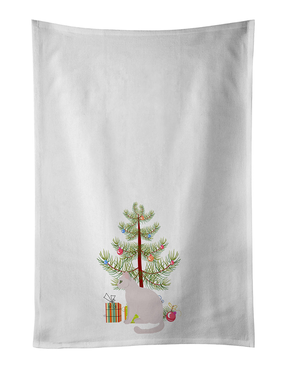 Burmilla Cat Christmas Kitchen Towel Set of 2