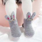 Soft Winter Coral Fleece Baby Girls' Rabbit Socks