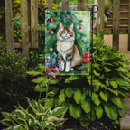 Ragamuffin Cat By the Christmas Tree Garden Flag