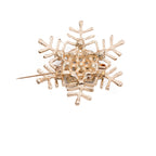 High-End Alloy Christmas Snowflake Brooch Gift