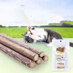 Natural Silvervine Cat Chew Sticks, Matatabi Molar Dental Teeth Cleaning Treat for Cats & Kittens, Pack of 5