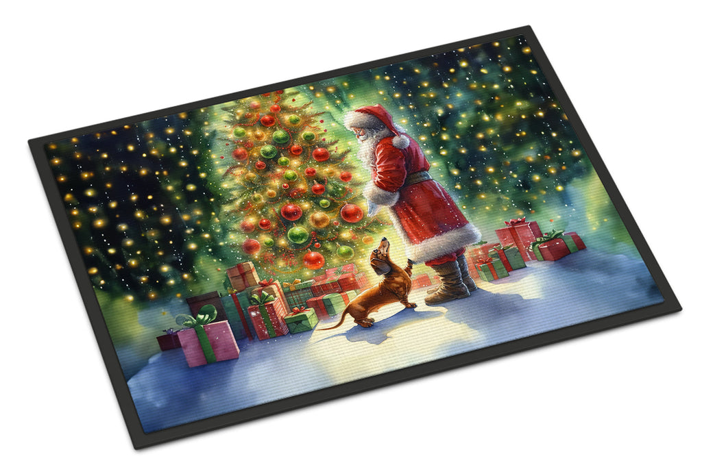 Dachshund and Santa Claus Doormat